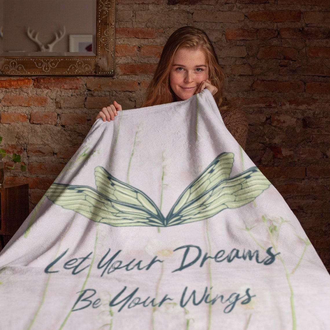 Inspirational Quote Throw Blanket Positive Life Positive Etsy