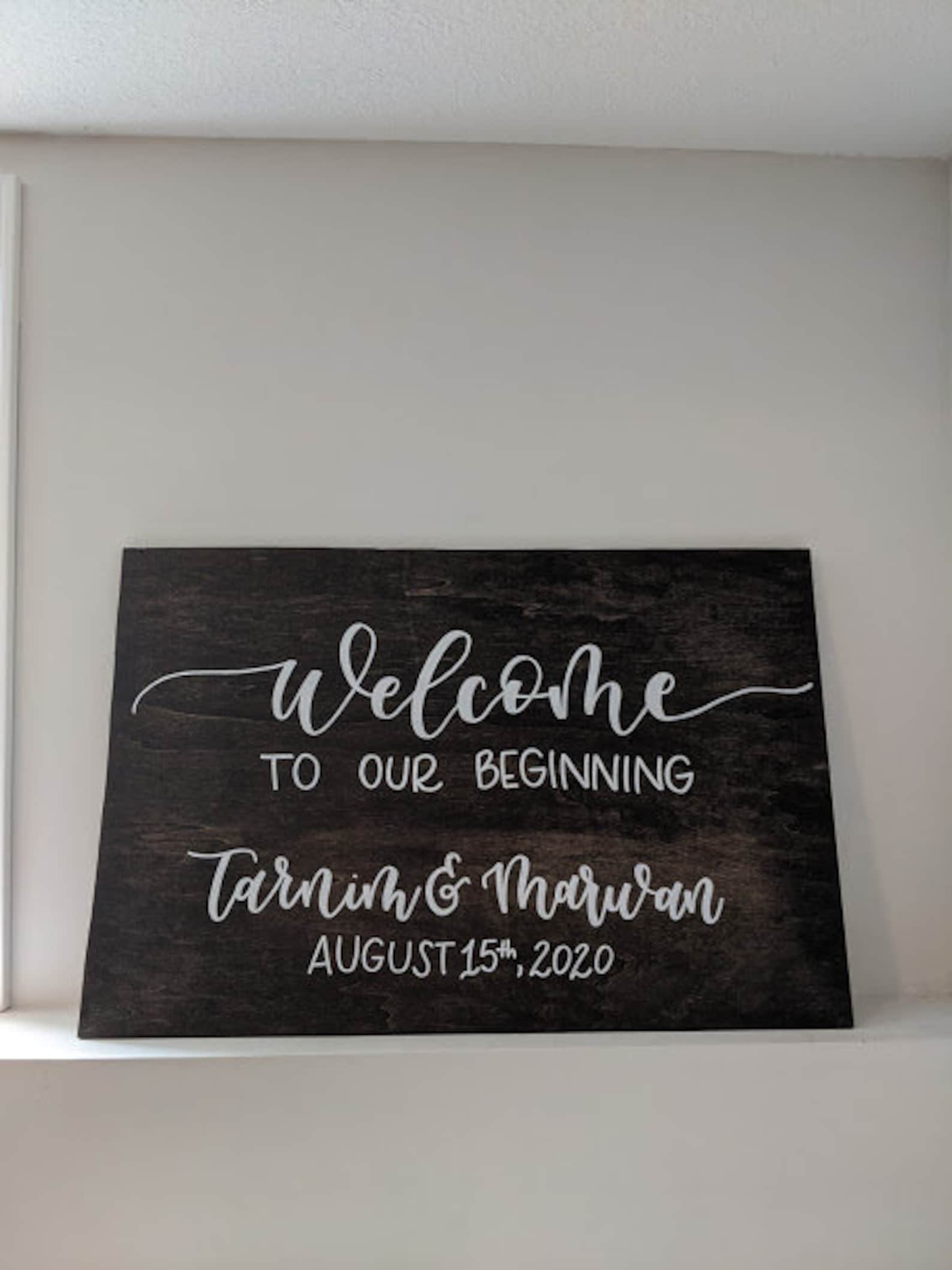 Welcome To Our Beginning Sign Hobby Lobby - gm7wlw2