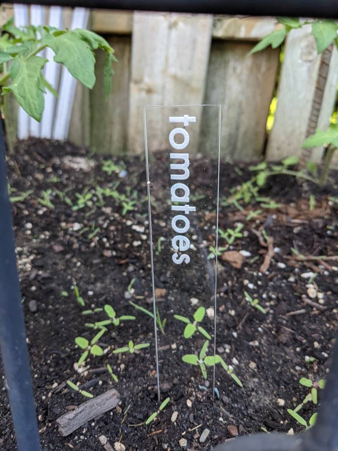 Garden Picks Set of 3 Wood or Acrylic Picks in Rectangular Etsy