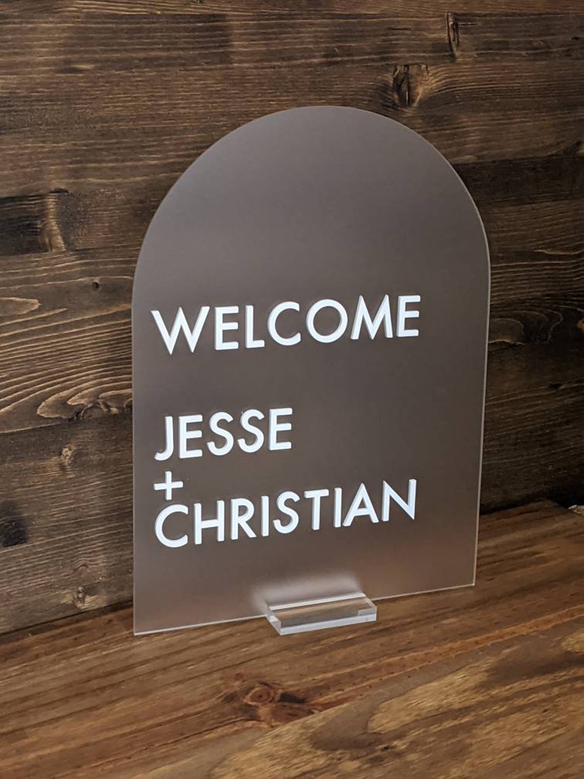 Tabletop Modern Arch Sign Signo 3D de acrílico en Etsy