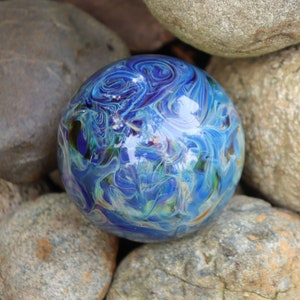 Ocean Tides Memorial Globe Ocean-Themed Memorial Tidal Wave Globe Custom Ash Glass Handmade Keepsake Memorial Glass Sphere Cremation