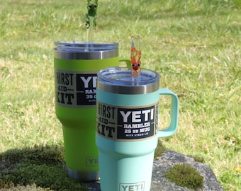 Custom YETI straws glass straws for YETI tumblers reusable straw eco-friendly straws earth-friendly straw for smoothies Boba tea iced tea