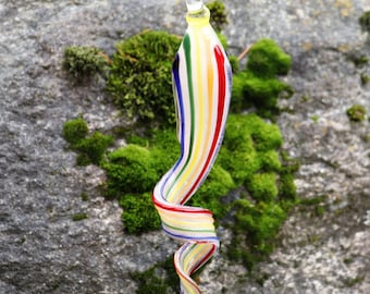 Rainbow Bridge Ribbon Ornament | Pet Memorial Ornament Sun Catcher | Christmas Ornament for the Loss of a Pet | Urn for Ashes Ornaments