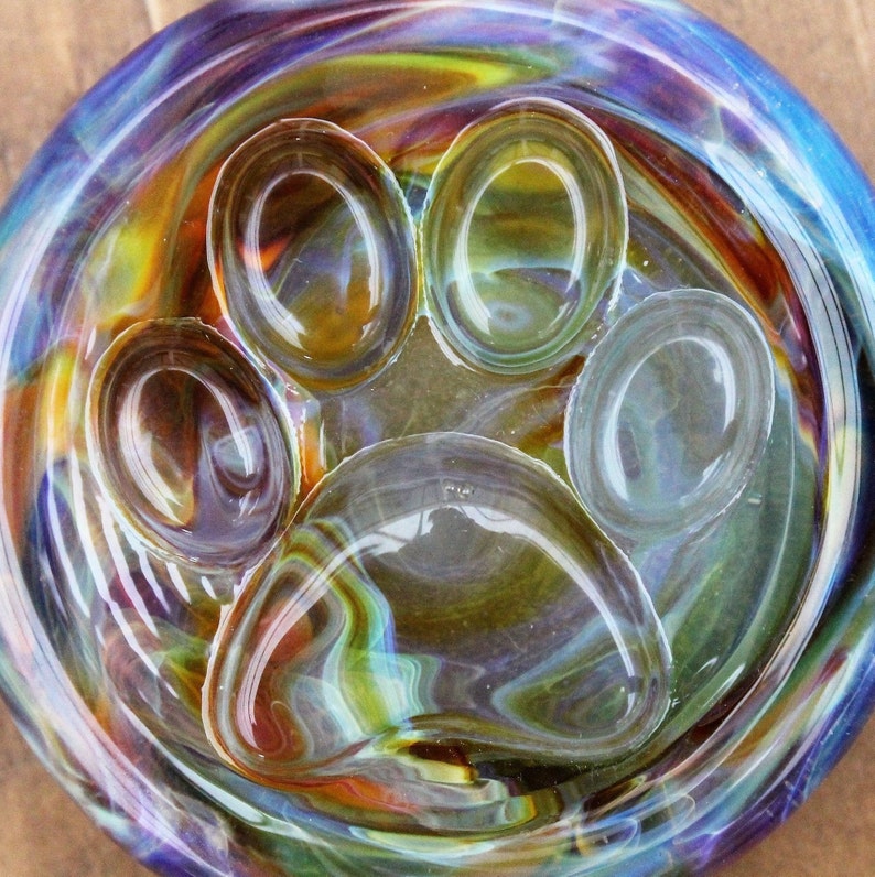 Paw Print Paperweight Pet Loss Gift Pet Ashes Custom Etsy