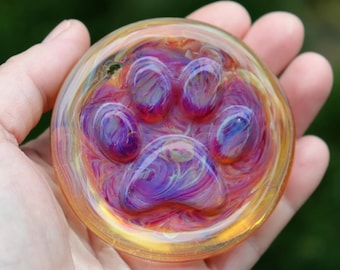 Pet Paw Print Paperweight | Pet Loss Gift Pet Ashes Memorial | Custom Paperweight Paw Gift | Handmade Paw Print Memorial Keepsakes