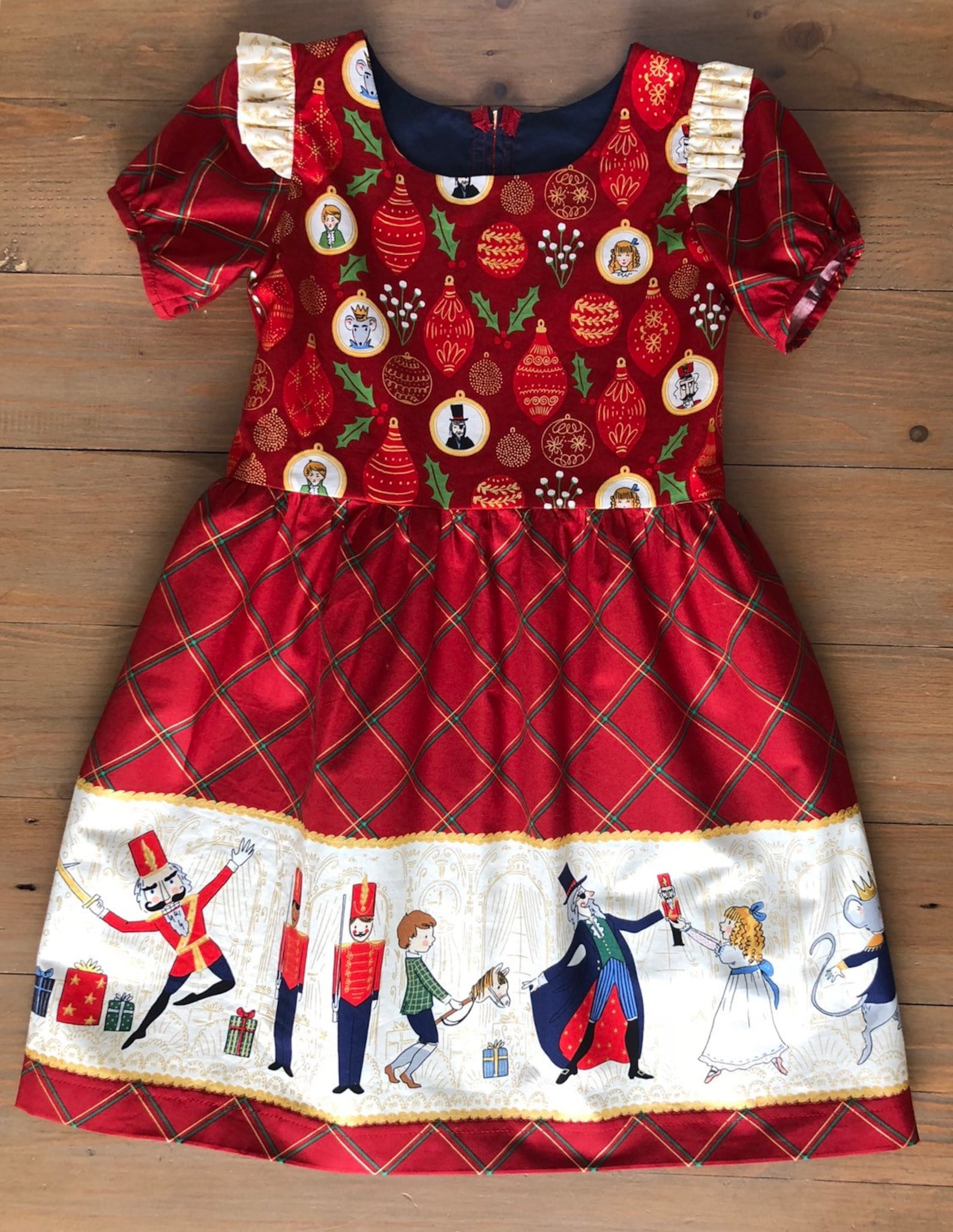Girls Christmas Red Nutcracker Dress Holiday Dress Party Etsy