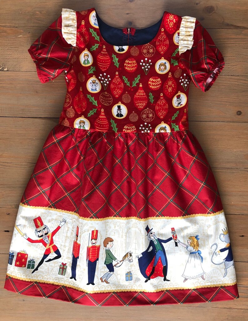 Girls Christmas Red Nutcracker Dress Holiday Dress Party Etsy