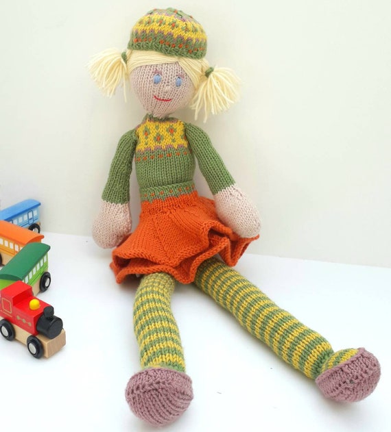 hand knitted rag doll