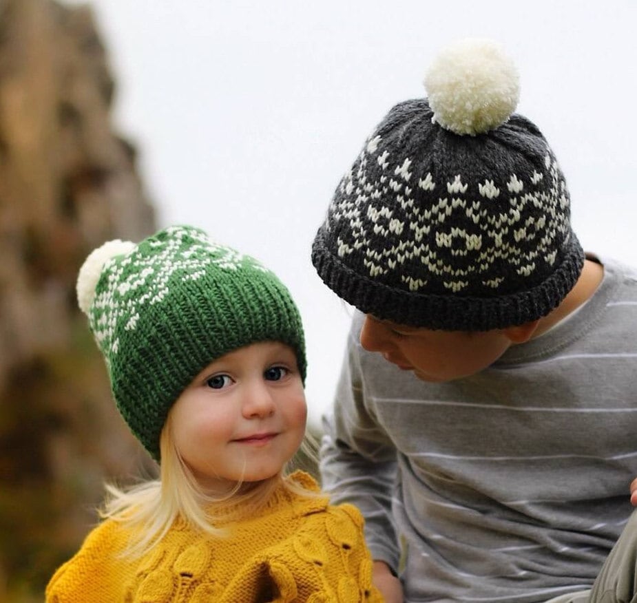 CHAPEAU BOBBLE POUR ENFANTS Bonnets tricotés à la main -  Canada