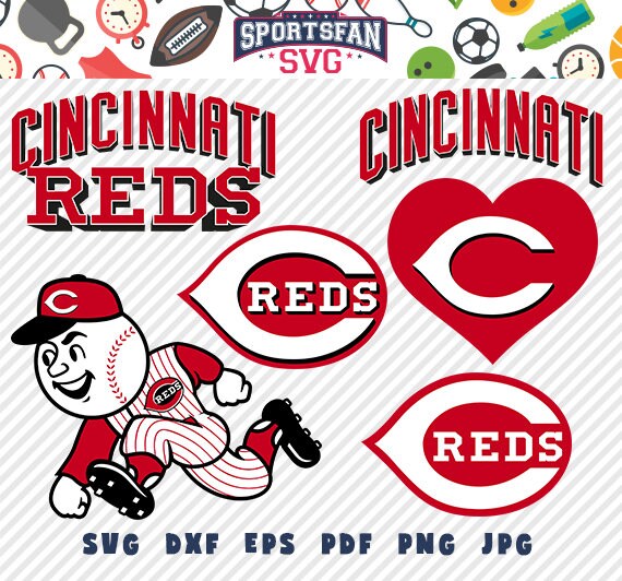 Items similar to Cincinnati Reds svg pack baseball team, baseball