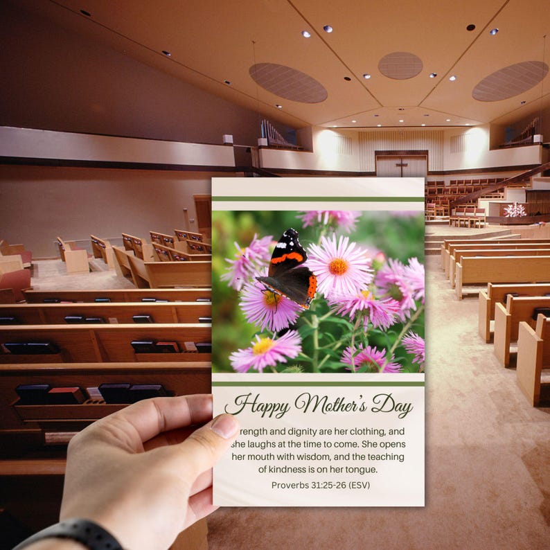 Mother's Day Church Bulletin Cover Art, Proverbs 31 She is Clothed W ...