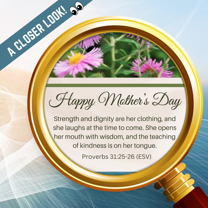 Mother's Day Church Bulletin Cover Art, Proverbs 31 She is Clothed W ...