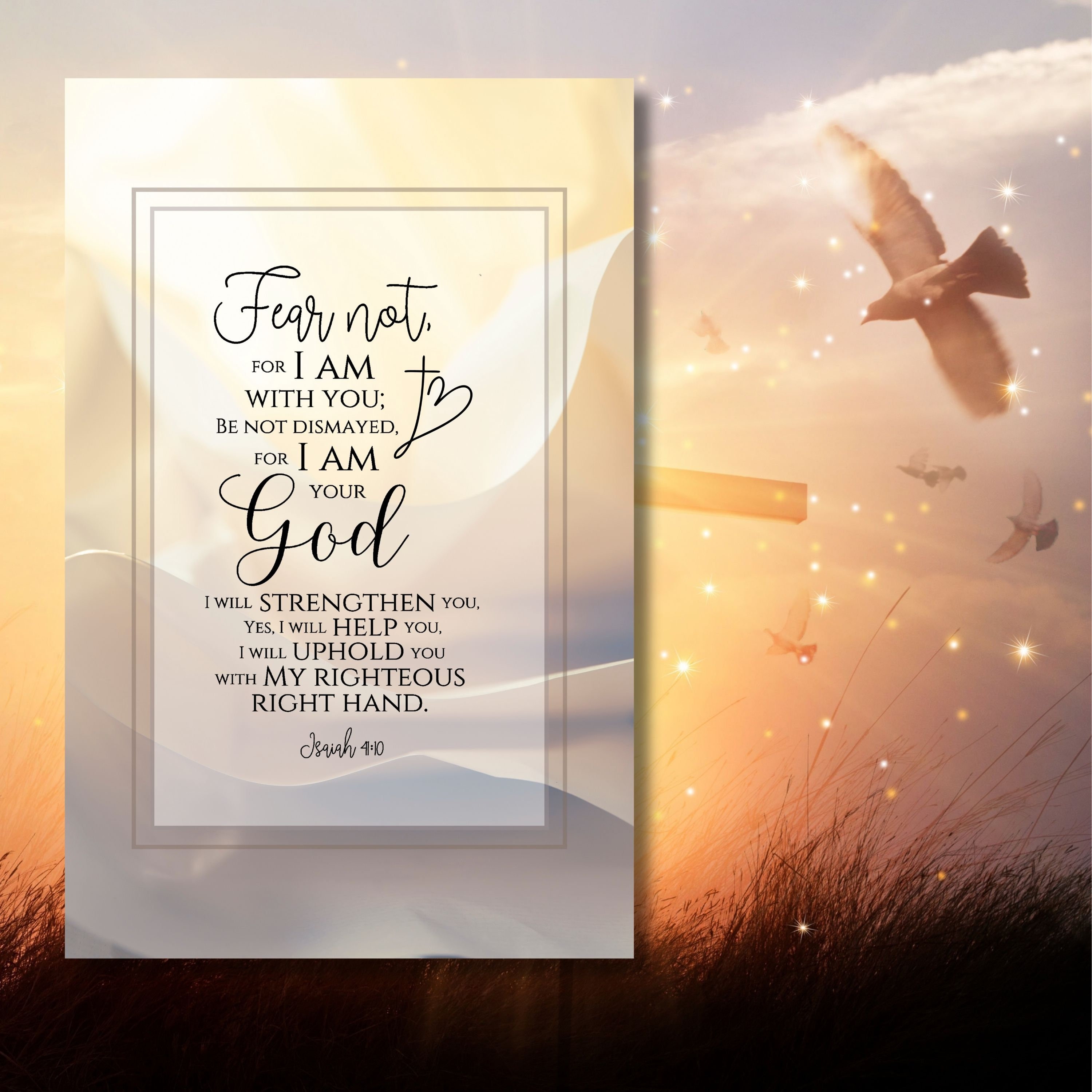 General Worship Church Bulletin Cover and Template Scripture Fear Not ...