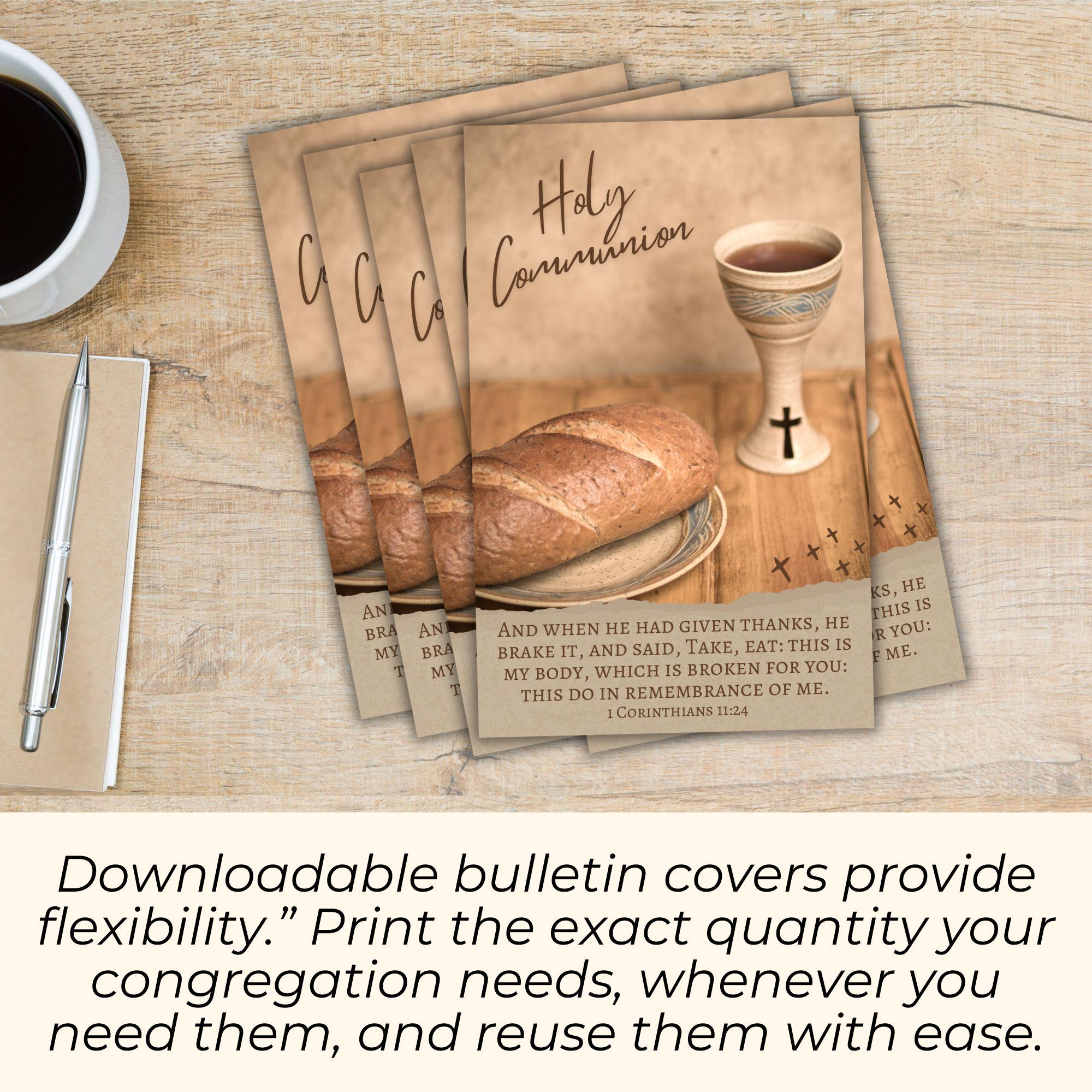 Church Bulletin Cover Art and Template Do This in Remembrance of Me ...