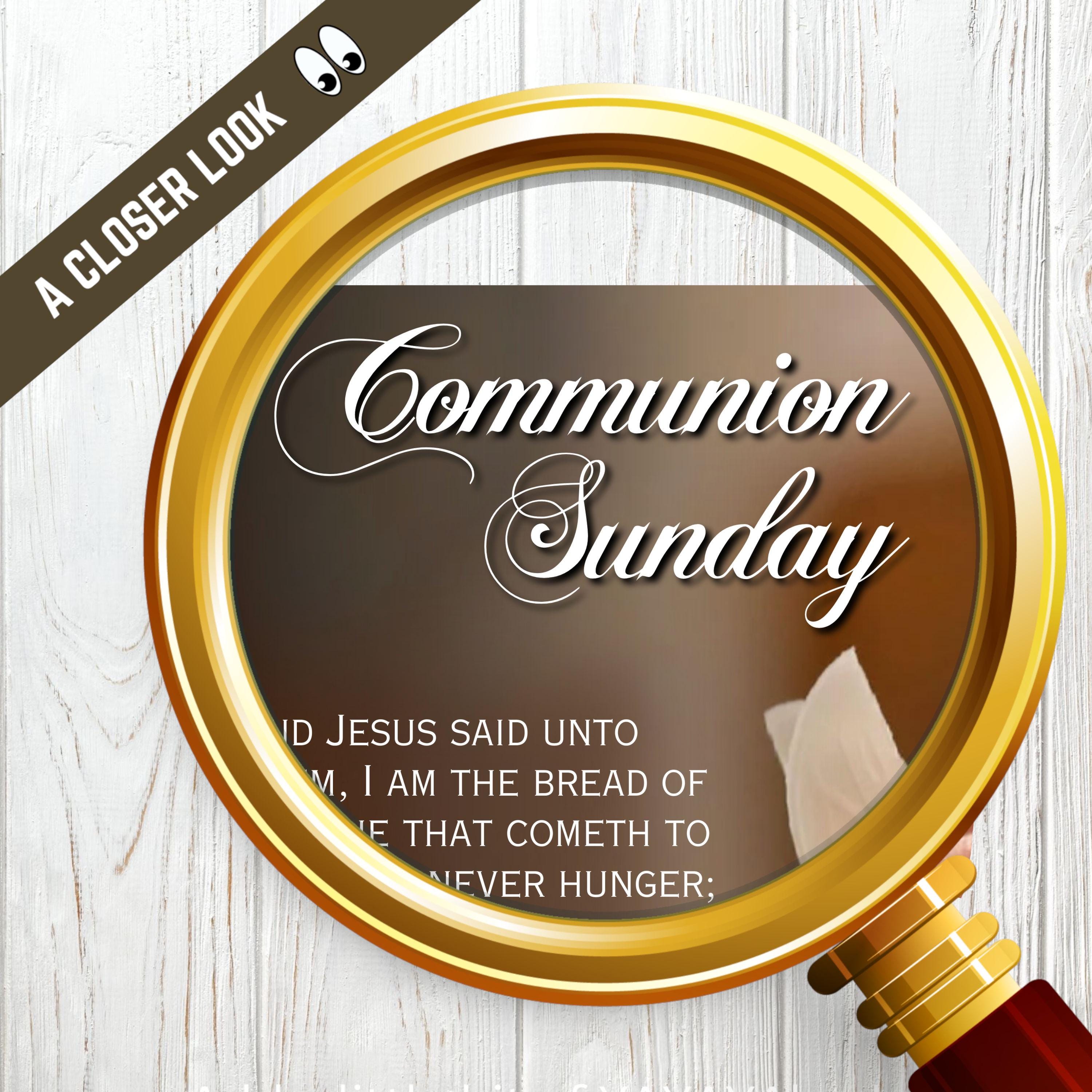 Communion Sunday Church Bulletin Cover Art, Verse John 6:35 the Bread ...