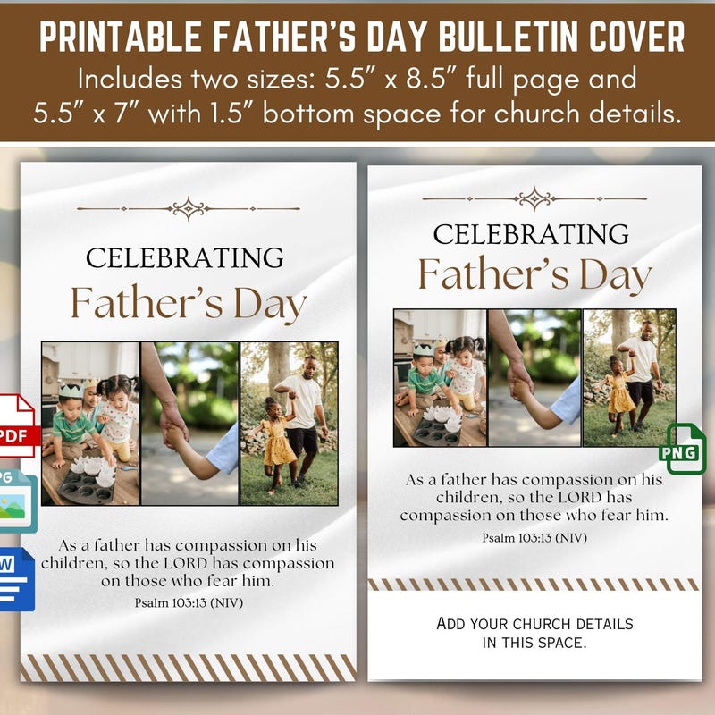 Men's Day Church Bulletin Covers - Etsy