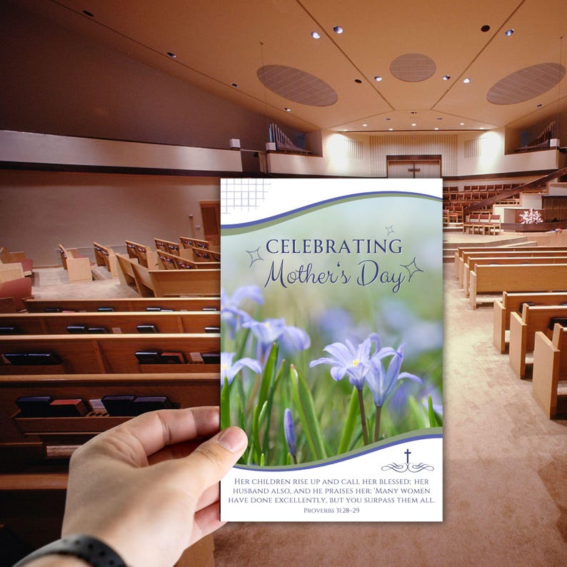 Mother's Day Church Bulletin Cover Art, Proverbs 31 Her Children Call ...
