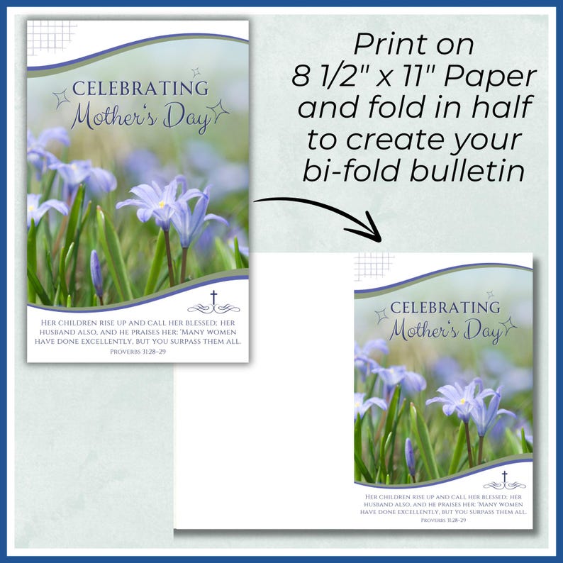 Mother's Day Church Bulletin Cover Art, Proverbs 31 Her Children Call ...