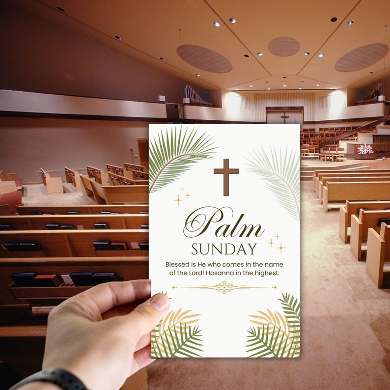 Palm Sunday Church Bulletin Art Cover, Holy Days Easter Services ...