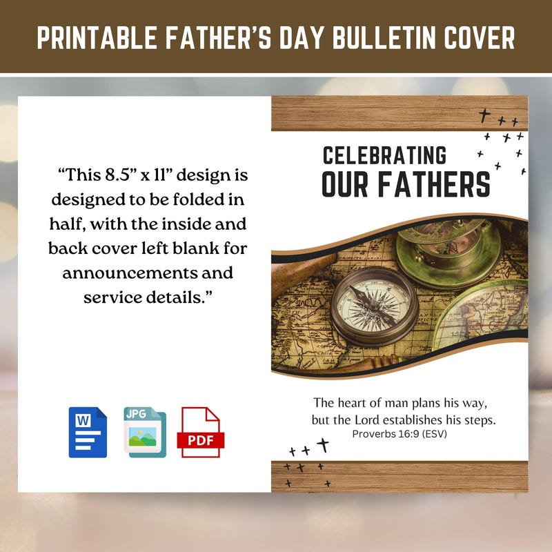 Fathers Day Bulletin Cover - Etsy