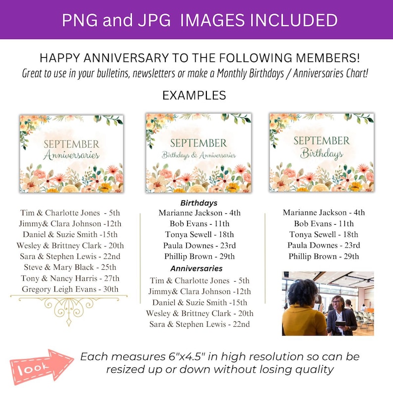 Digital Clipart Titles for Birthdays &amp; Anniversaries Months of Year for ...