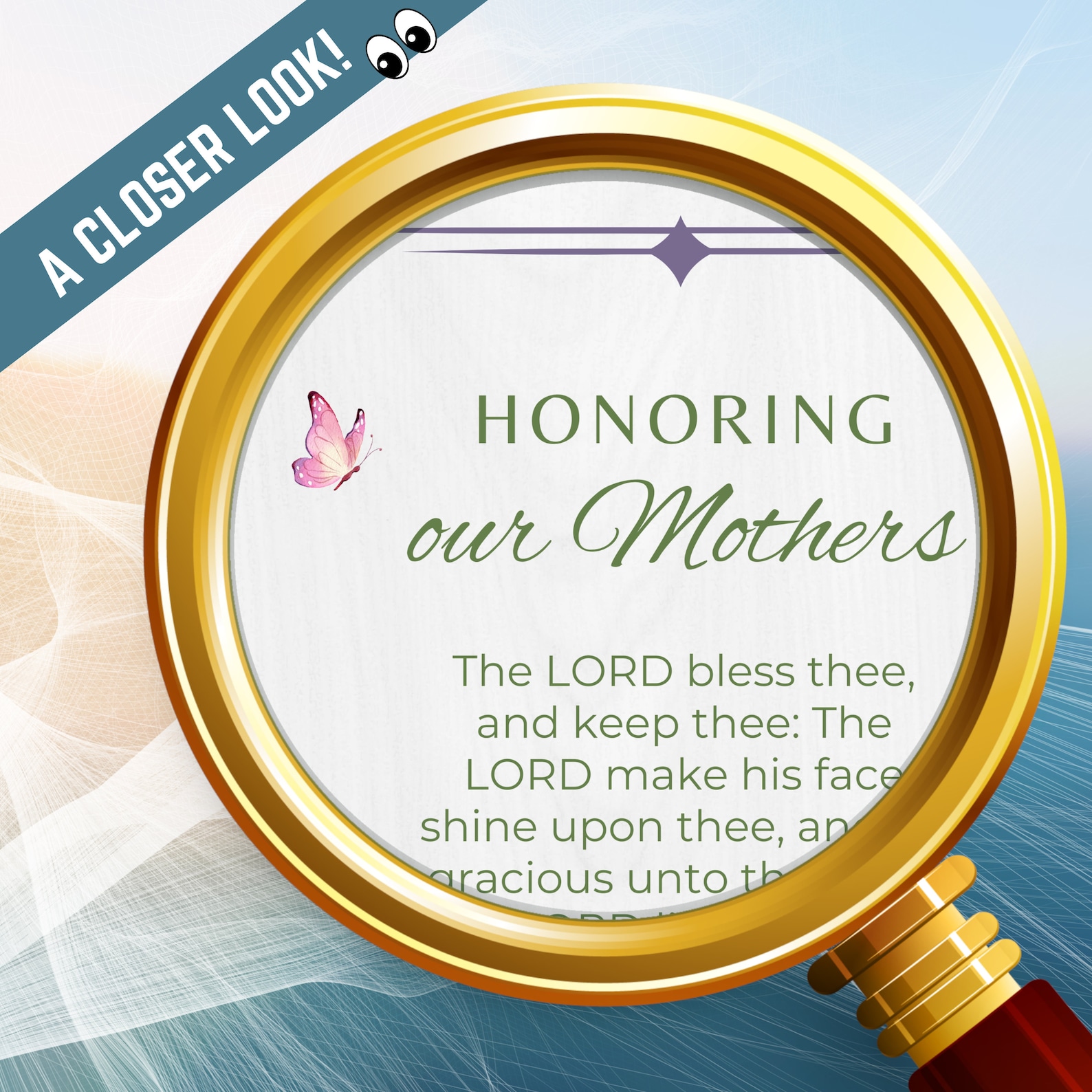 Mother's Day Church Bulletin Cover Art, Numbers 6:24 the Lord Bless You ...