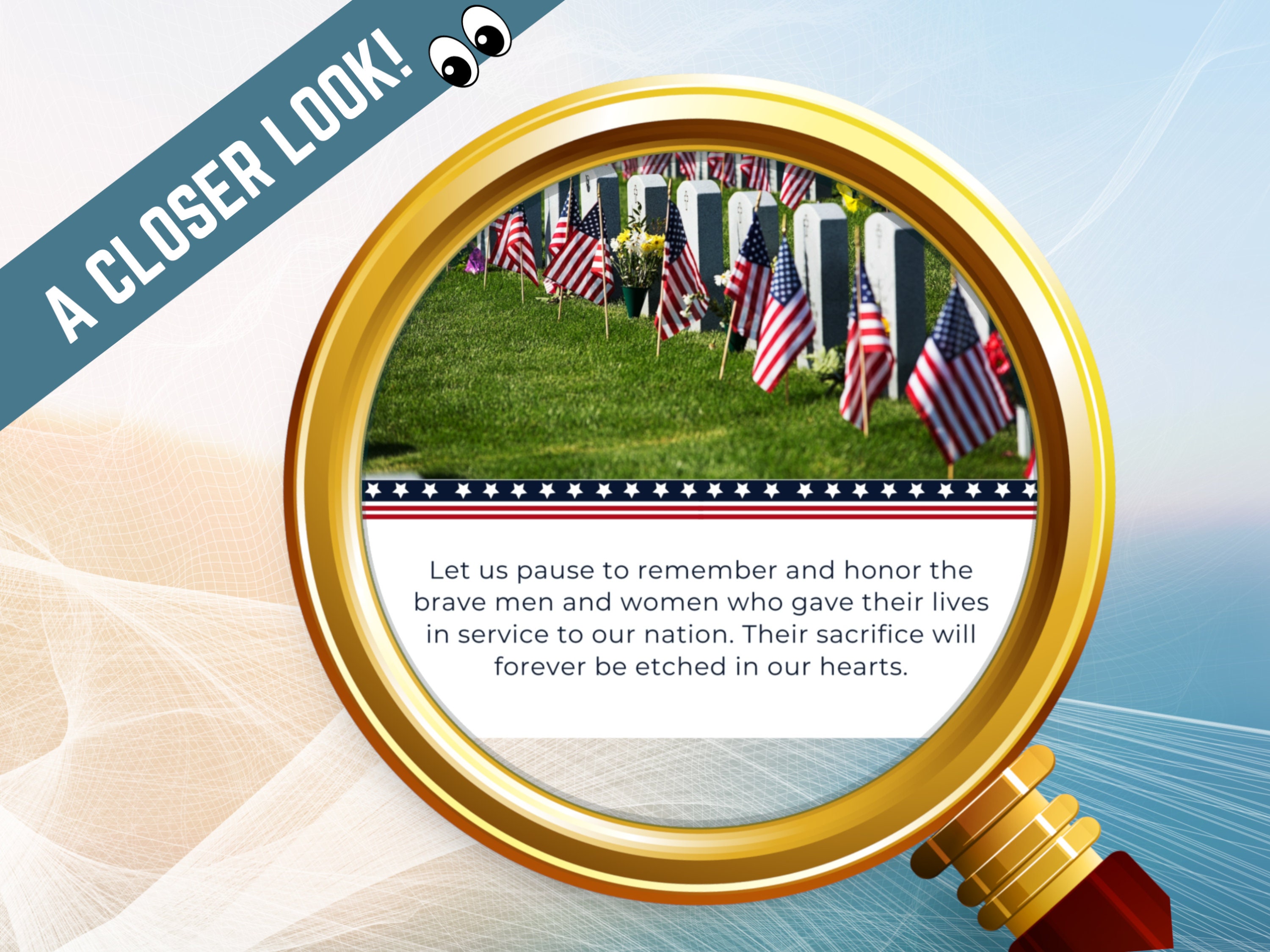Memorial Day Church Bulletin Cover Worship Service Events Program Pause ...