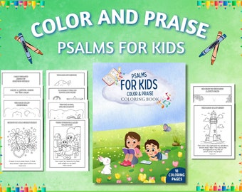 Bible Verse Coloring Pages for Kids, Christian Printables for Homeschool Montessori Sunday School VBS & Camp, Best Suited for Ages 7 and 8