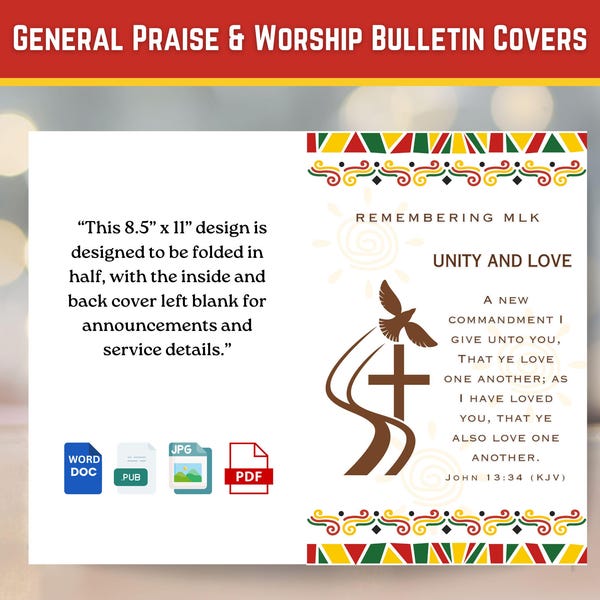 Black History Church Bulletin Covers - Etsy