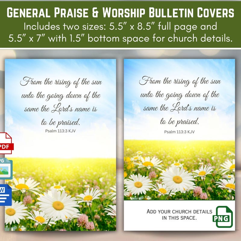 Kjv Church Bulletin Covers - Etsy