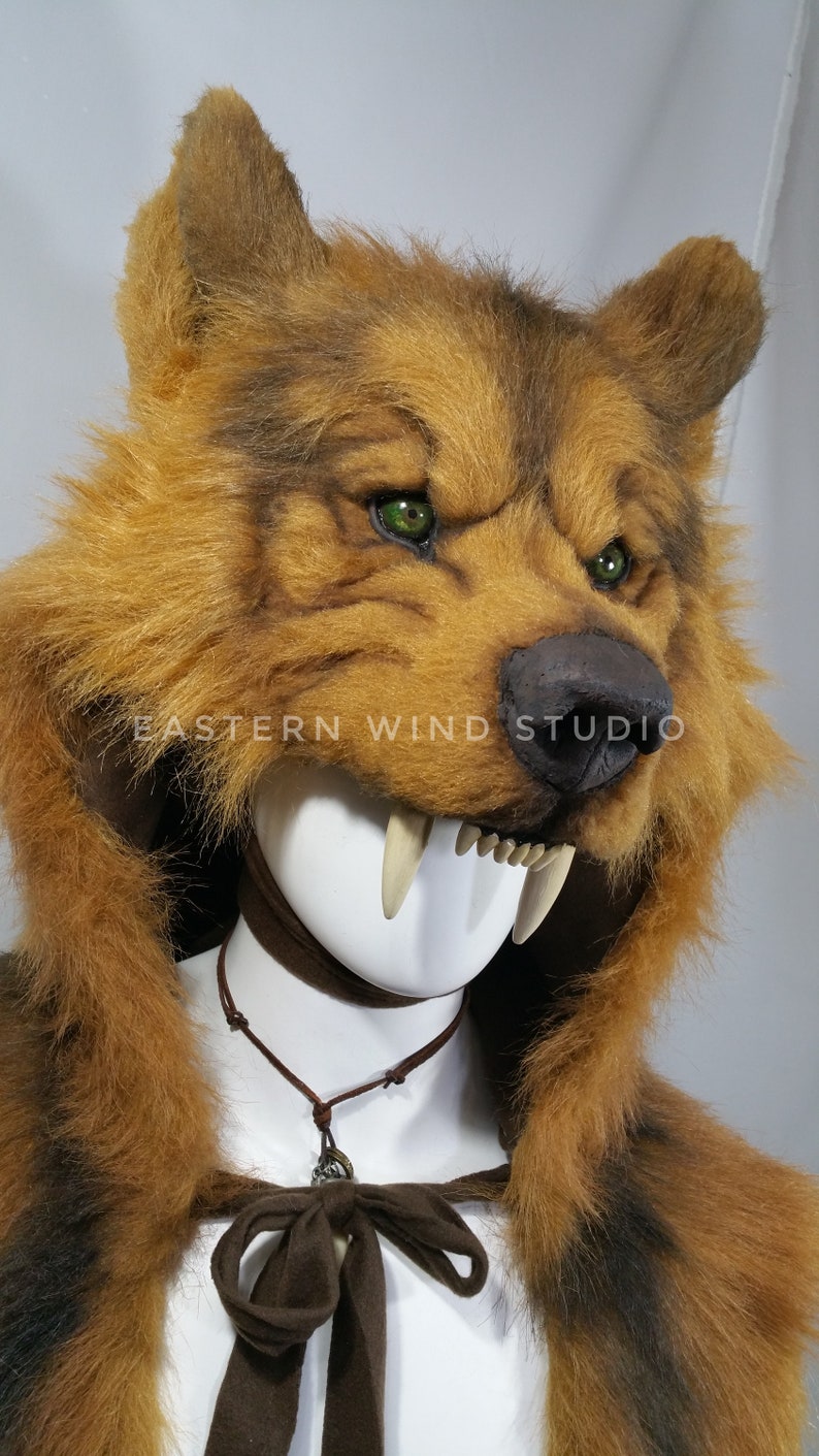 Celtic style brown grizzly Bear headdress hood rug READ ITEM Etsy