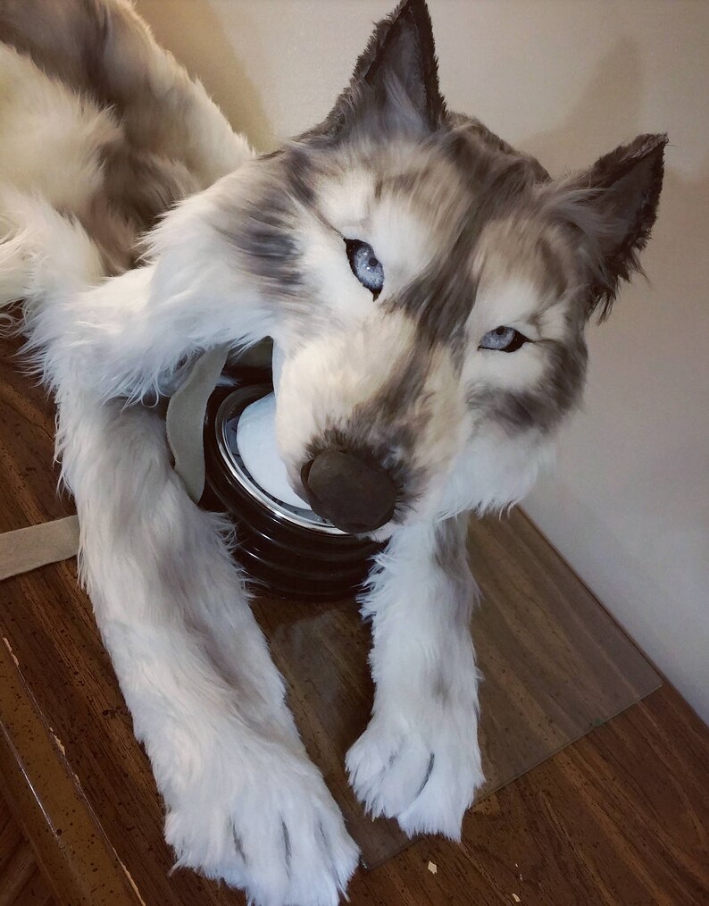 Classic wolf headdress animal friendly | Etsy