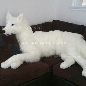 life size wolf plush