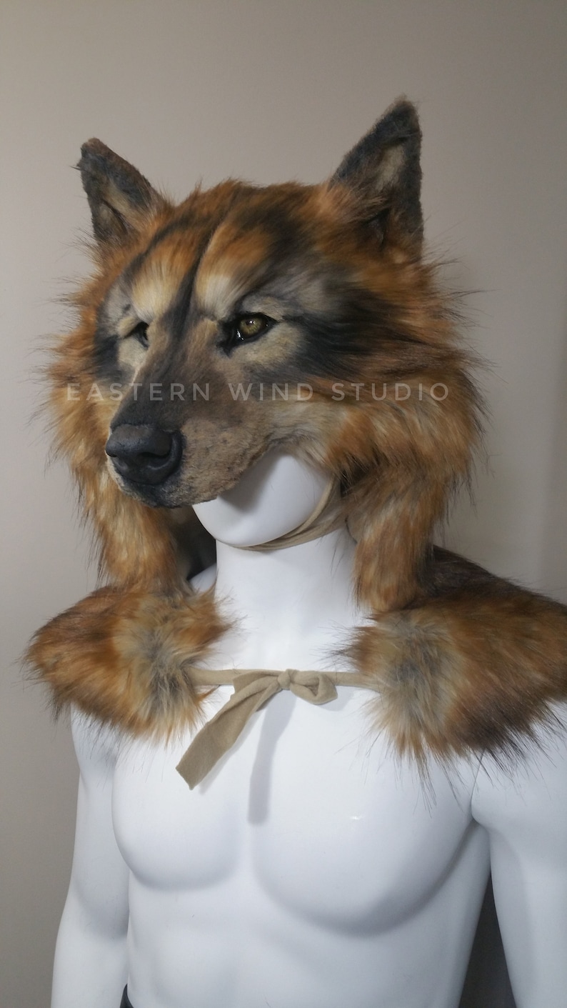 Animal Friendly red wolf headdress Etsy