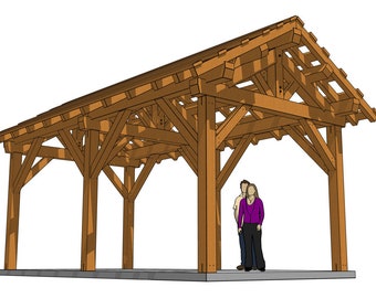 12×24 Post and Beam Pavilion Plan