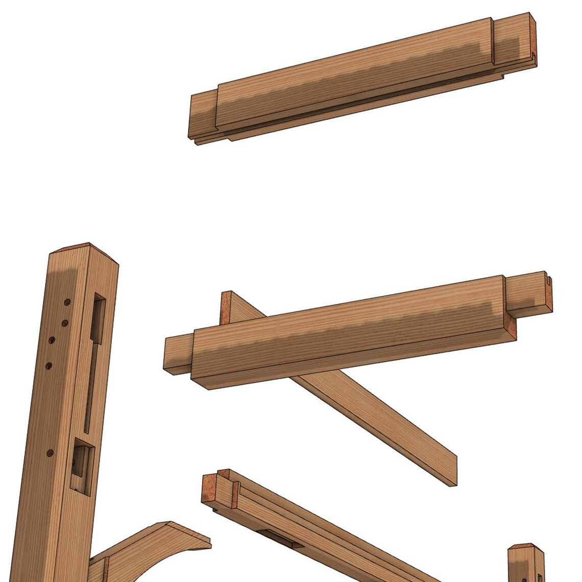 Timber Frame Bunk Bed Plan Etsy