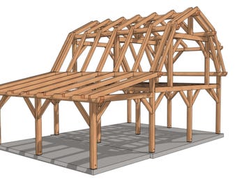 Marco de madera Gambrel de 22 × 24