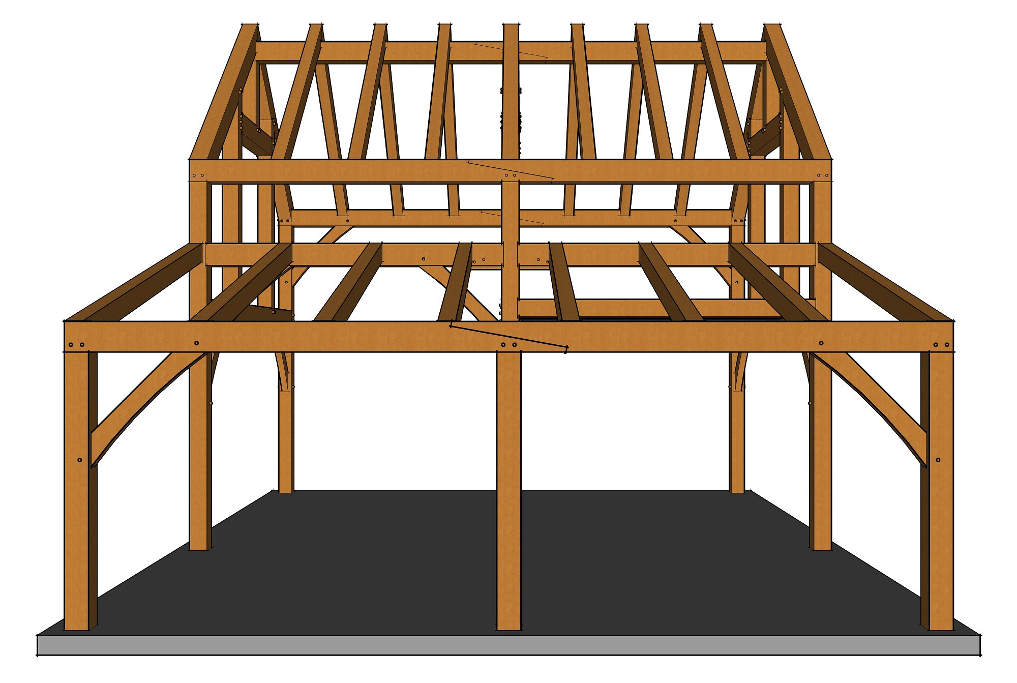 3024 Timber Frame Cabin Plan | Etsy