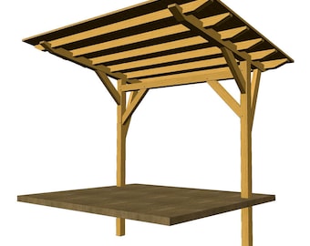 Cantilevered Timber Frame Pavilion Plan