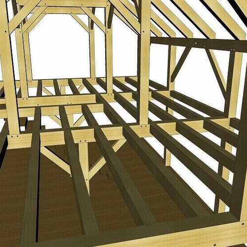 24×36 Heavy Timber Barn Plan shops