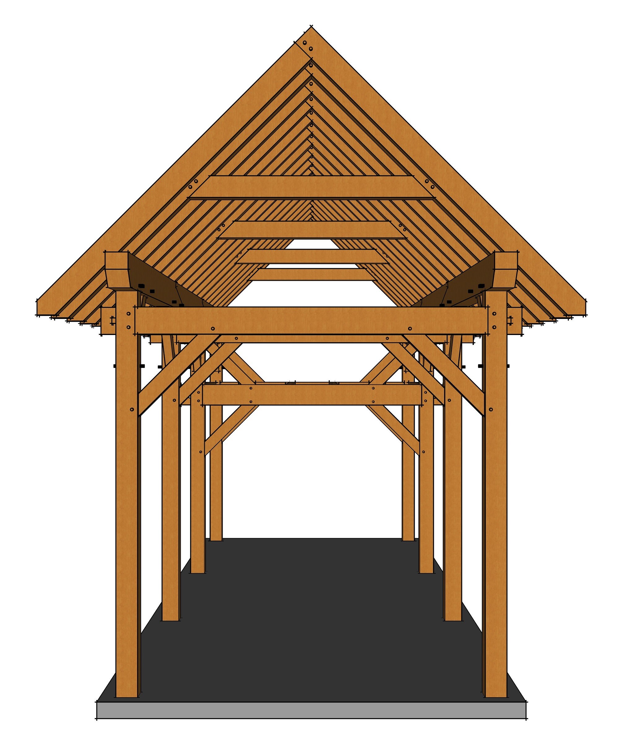 12x36 Timber Frame Plan With Loft - Etsy
