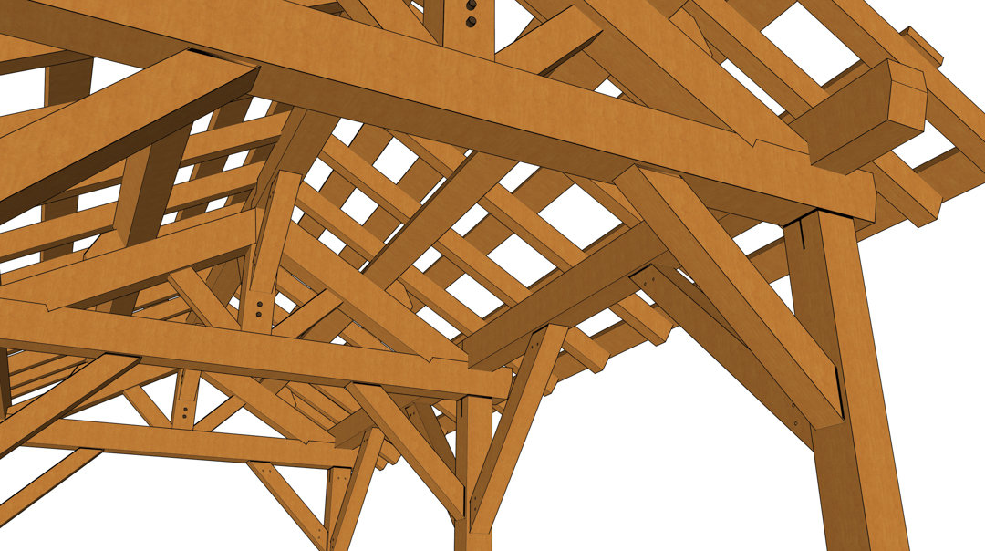 1224 Post and Beam Pavilion Plan Etsy