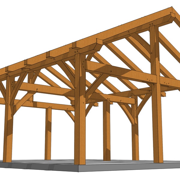 20×24 King Post Timber Frame