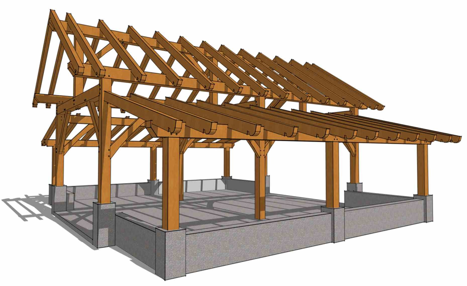 32×28 Timber Frame Monitor Barn - Etsy