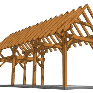 12x36 Timber Frame Plan with Loft