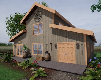 Casa granero con monitor 40×42