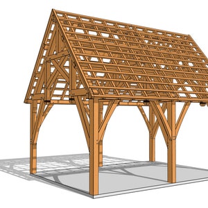 18x24 Hammer Beam Truss Plan - Etsy