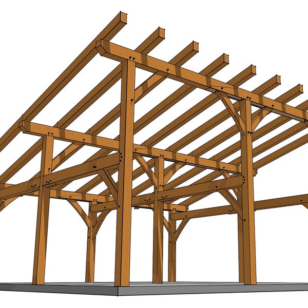24×24 Shed Roof Plan