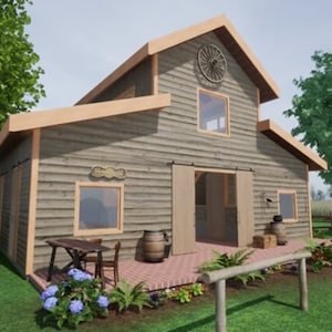40×42 Timber Frame Horse Barn