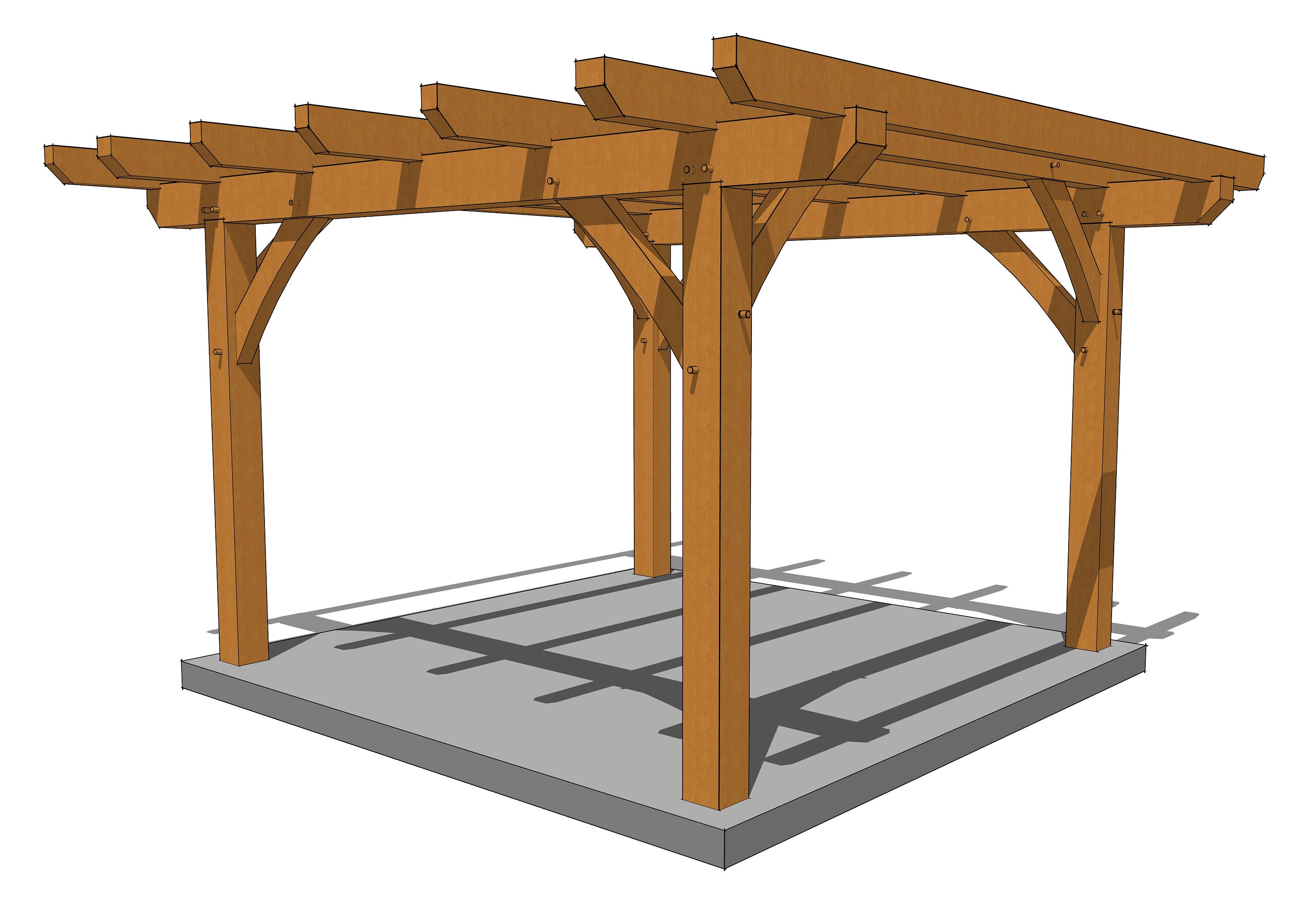 12x12 Pergola Plan Etsy